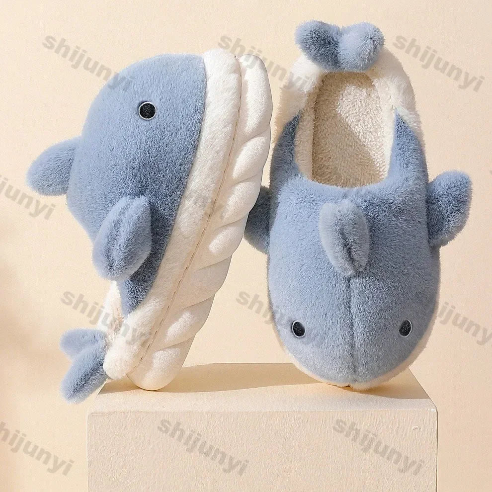 Indoor suede Shark Slippers