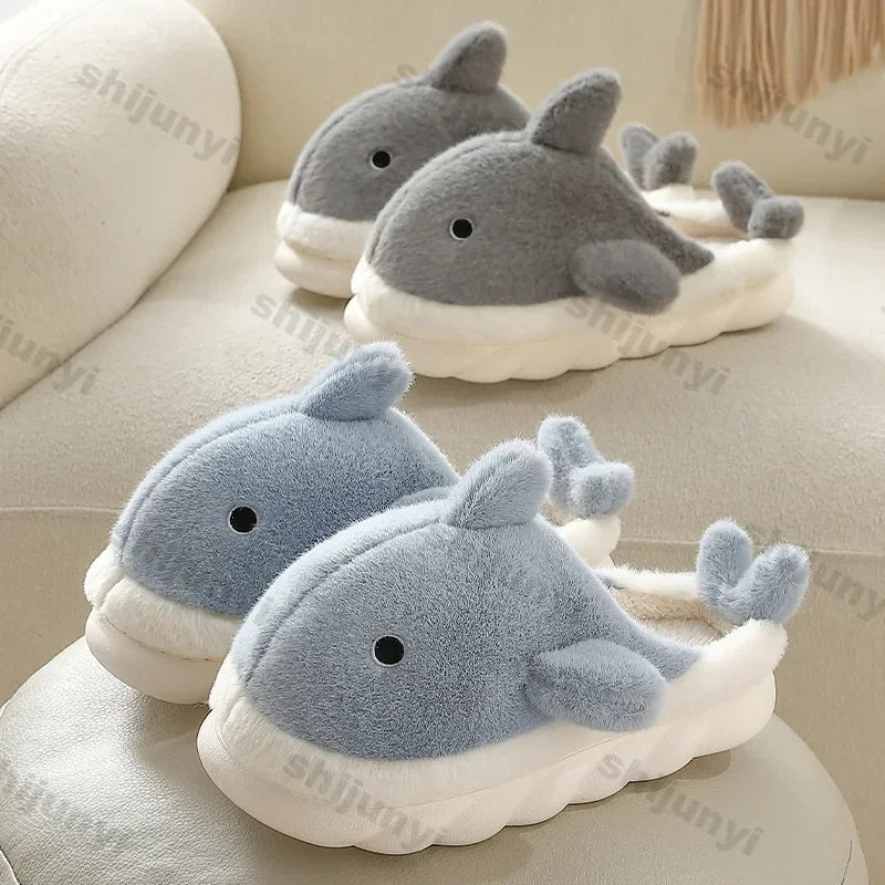 Indoor suede Shark Slippers