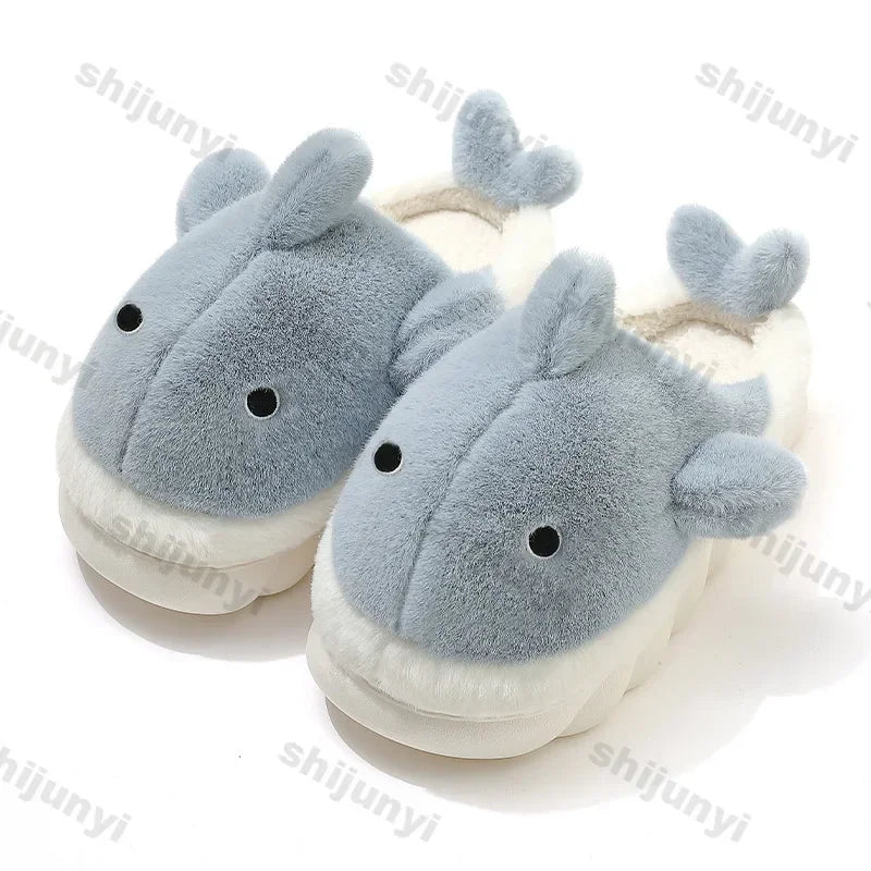 Indoor suede Shark Slippers