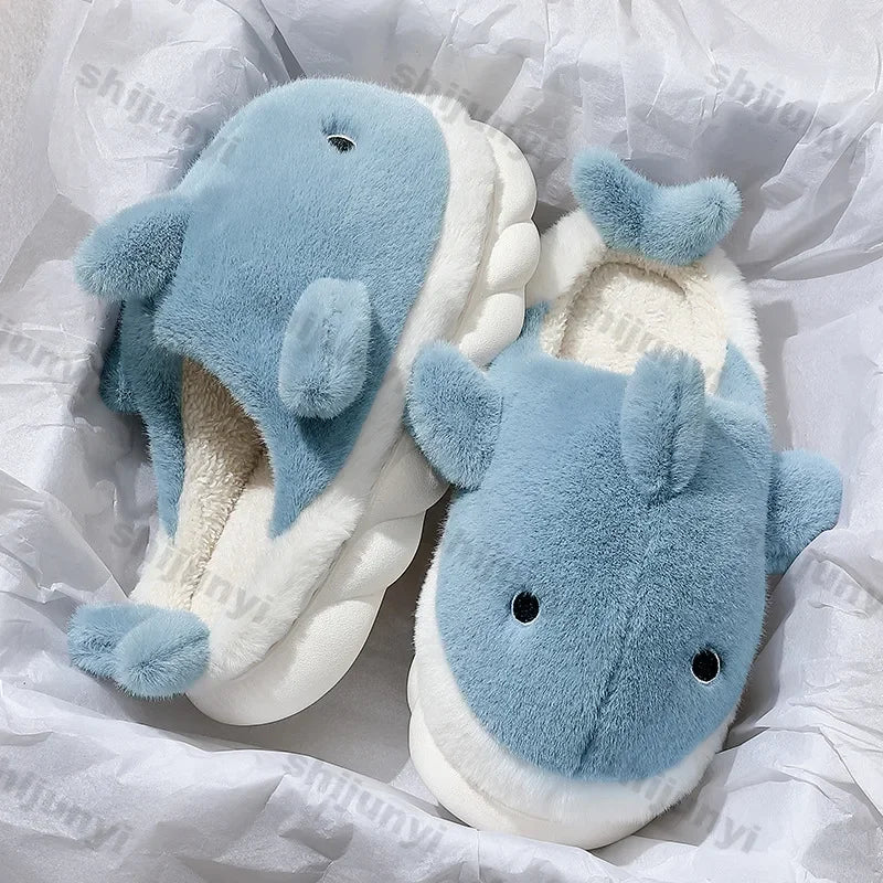 Indoor suede Shark Slippers
